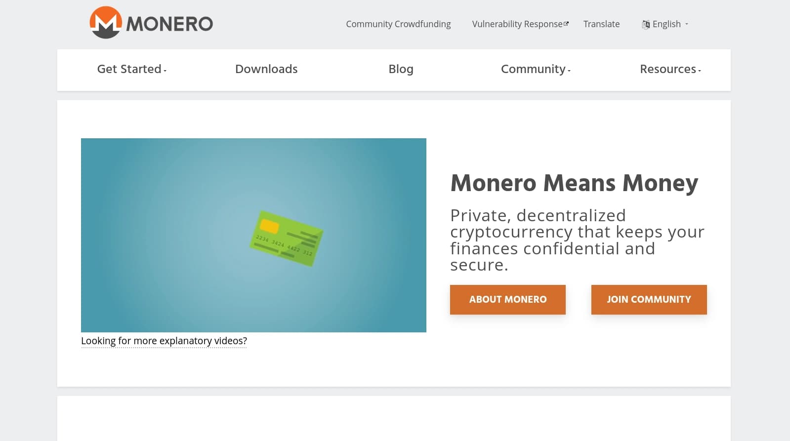 Monero screenshot