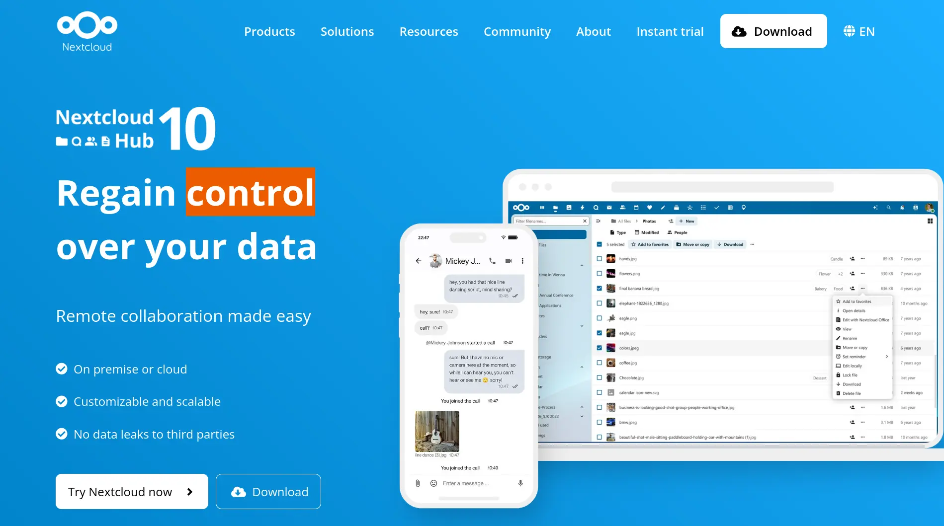 Nextcloud screenshot